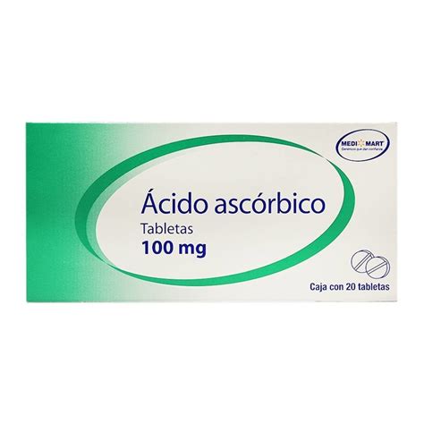 Ácido Ascórbico Medi Mart 100 Mg 20 Tabletas Walmart