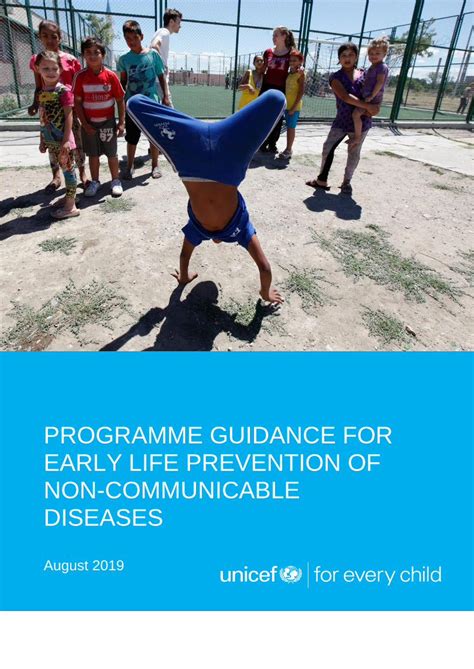 Pdf Unicef Programme Guidance For Early Life Prevention Of Non