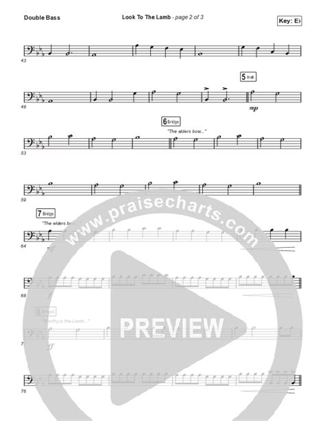 Look To The Lamb Unison Part String Bass Sheet Music Pdf Bryan