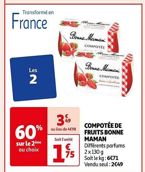 Promo Compotée De Fruits Bonne Maman chez Auchan iCatalogue fr