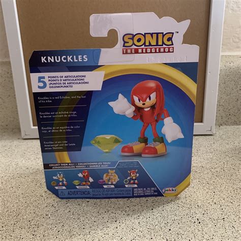 Mavin Sonic The Hedgehog Knuckles Action Figure Green Emerald