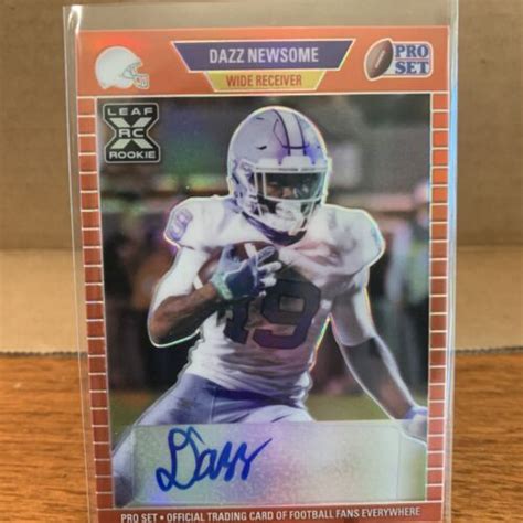 2021 Leaf Pro Set Metal DAZZ NEWSOME SSP Orange Holo Autograph 15