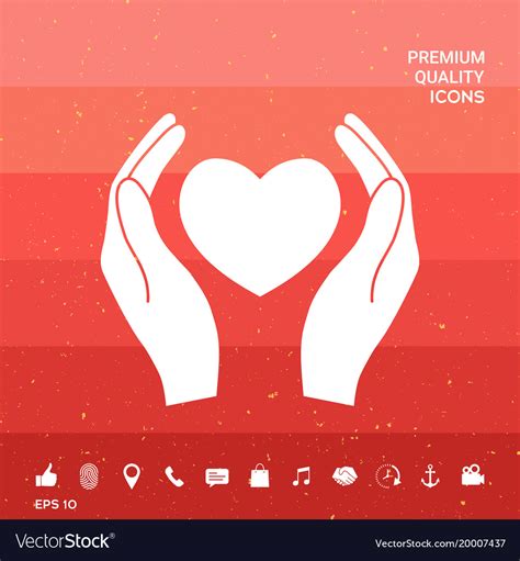 Hands Holding Heart Symbol Royalty Free Vector Image