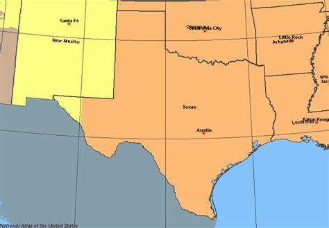 Time Zone Map Texas