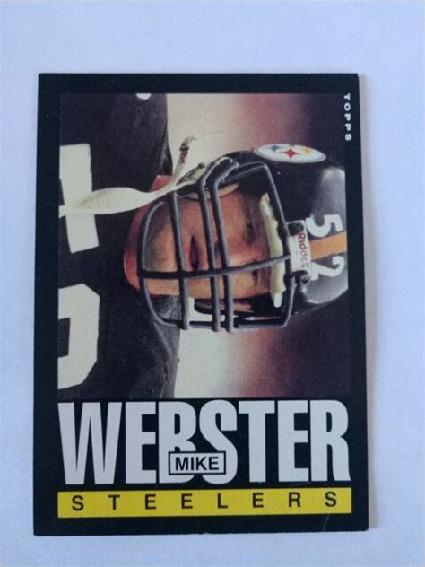 1985 Topps 365 Mike Webster For Sale Online Ebay