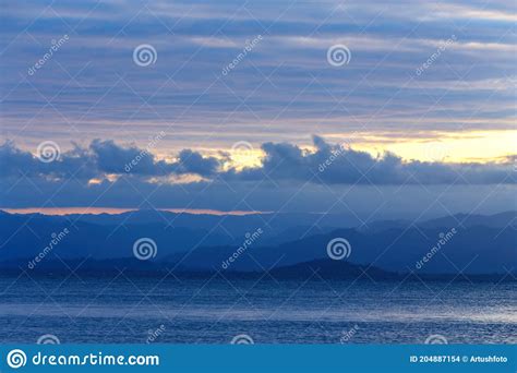 Idyllic Sunset Over Indian Ocean Madagascar Stock Photo Image Of