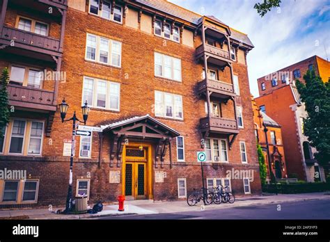 Street of Magil University, Montreal, Canada Stock Photo - Alamy