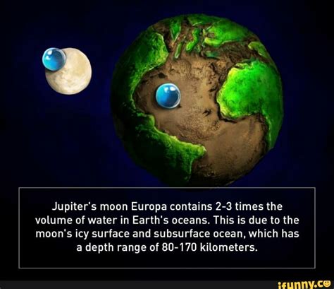 Jupiter S Moon Europa Contains 2 3 Times The Volume Of Water In Earths