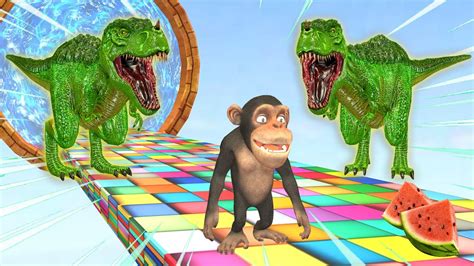 Temple Run T Rex Chase Funny Monkey Escape From Pc Maze Run In Mario