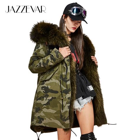 Jazzevar New Fashion Women S Luxurious Large Raccon Fur Collar Hooded