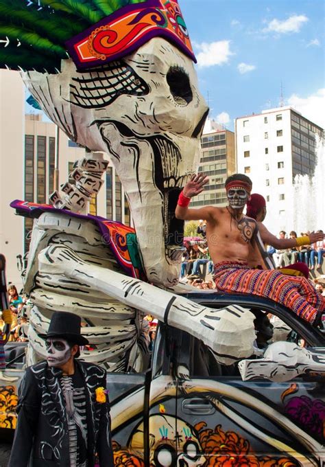 Day of the Dead Parade in Mexico City. Editorial Photography - Image of ...