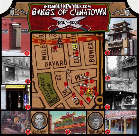 Tong Wars Gangs Of Chinatown Map Infamous New York