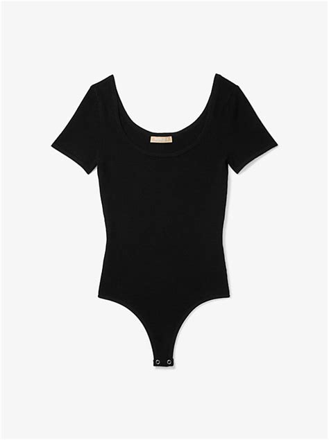 Cashmere Scoop Neck Bodysuit Michael Kors