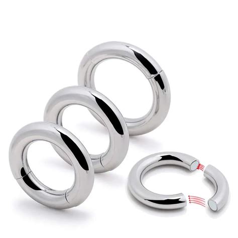 3 Size For Choose Heavy Duty Male Magnetic Ball Scrotum Stretcher Metal Chastity Penis Cock Ring