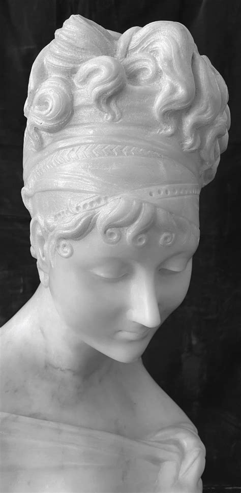 Proantic Marble Sculpture Madame Récamier After Joseph Chinard