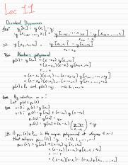 CSCC37 Fall 2022 Lec 11 Divided Differences Pdf Course Hero