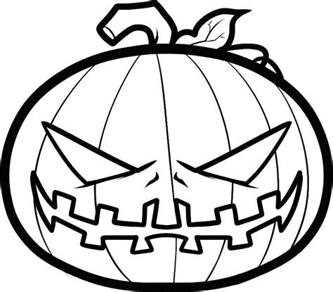 Scary Pumpkin Coloring Pages At Free Printable