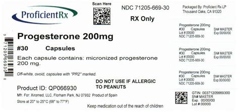 Progesterone Proficient Rx LP FDA Package Insert Page 8