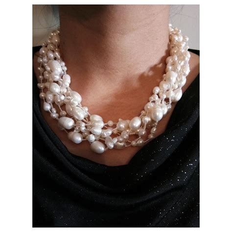 Autre Marque Collier De Perles Blanc Ref 141451 Joli Closet