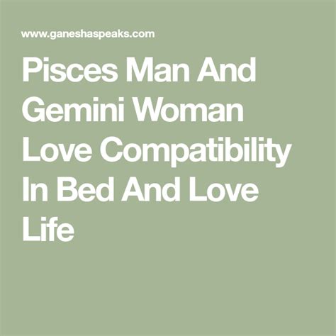 Pisces Man And Gemini Woman Compatibility Artofit