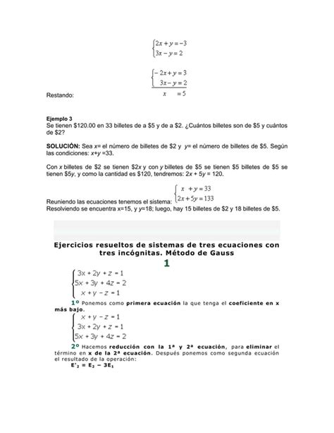 Problemas Resueltos De Dos Ecuaciones Con Dos Incognitas Pdf