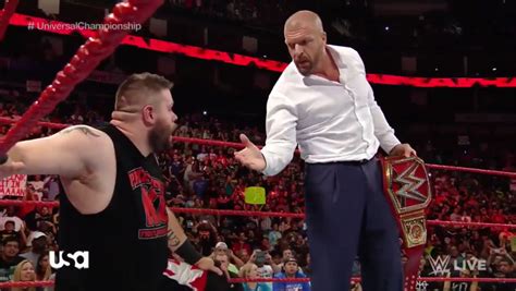 Triple H Returns Assists Kevin Owens Universal Title Win Wwe News