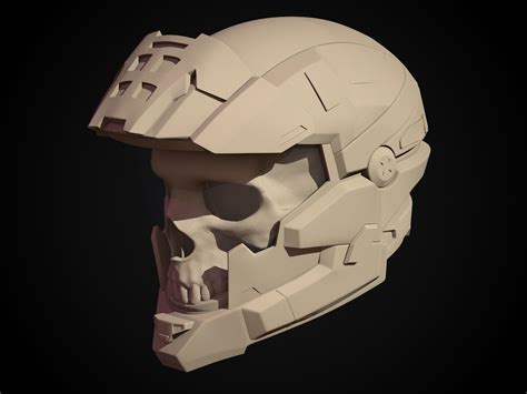 Printable Halo Reach Haunted Helmet 3d Model 3d Printable Cgtrader