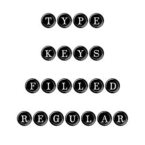type keys filled regular  fonts  creazillacom