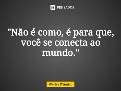 Não é Como é Para Que Wesley Damico Pensador