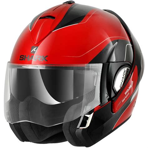 Shark Evoline Series 3 Arona Red Black Motorcycle Helmet Flip Up Front