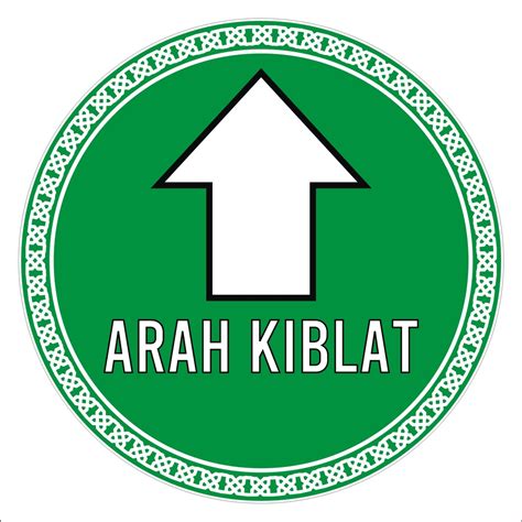 Jual Stiker Lantai Arah Kiblat Bulat Shopee Indonesia