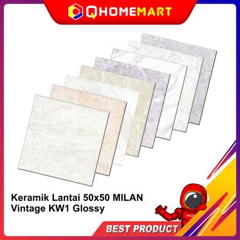 Jual Keramik Lantai 50x50 MILAN Vintage KW1 Glossy Shopee Indonesia