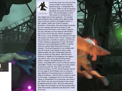 Ultimate Mortal Kombat Gold leak from Ramzzztv (take it for what you