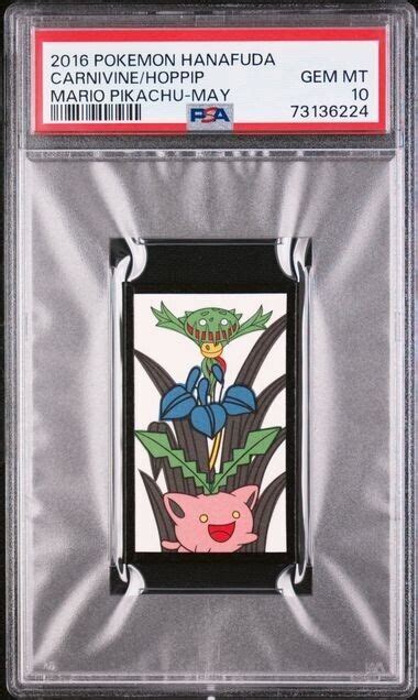 Pokemon Hoppip Carnivine Rare Pokemon Hanafuda Card TCG PSA 10 Gem