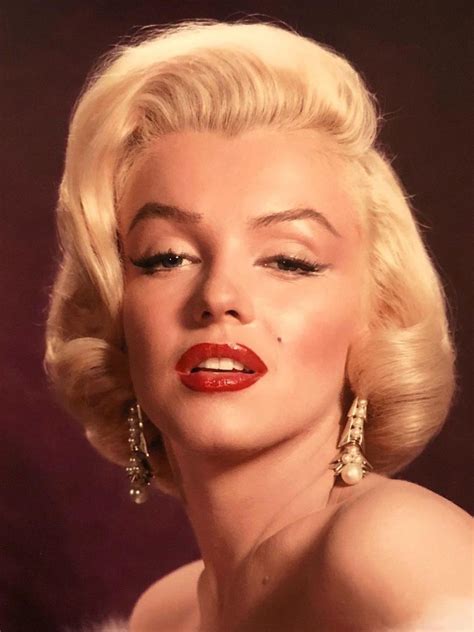 16 X 20 Stunning Color Photo Of Marilyn Monroe By Frank Powolny 1953