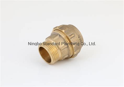 Brass Pe Compression Male Straight Coupling Fittings For Pe Ppr Pipe China Brass Fitting And