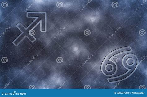 Sagittarius and Cancer Compatibility Stock Photo - Image of sign