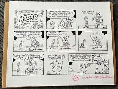 Hagar The Horrible Autographed Comic W Hagar Image Drawn By Chris