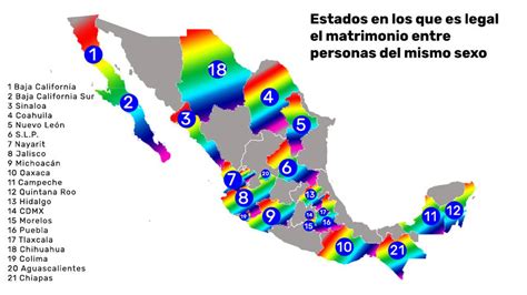 Matrimonio igualitario en México estos son los 21 estados que le han