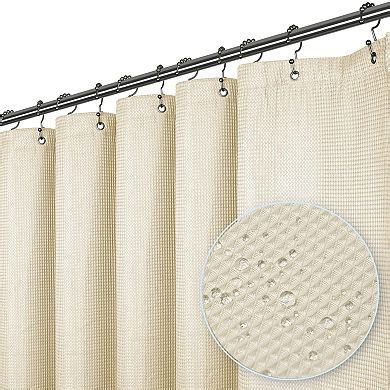 Waffle Weave Fabric Shower Curtain - Liba