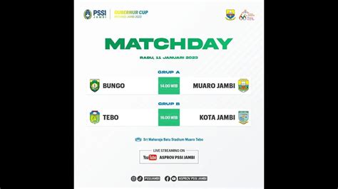 Gubernur Cup Jambi 2023 Grup A 1 BUNGO VS MUARO JAMBI YouTube