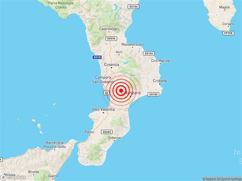 Scossa Di Terremoto Magnitudo A Serrastretta Cz In Calabria Dati