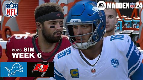 Madden 24 Detroit Lions Vs Tampa Bay Buccaneers Week 6 Full Simulation