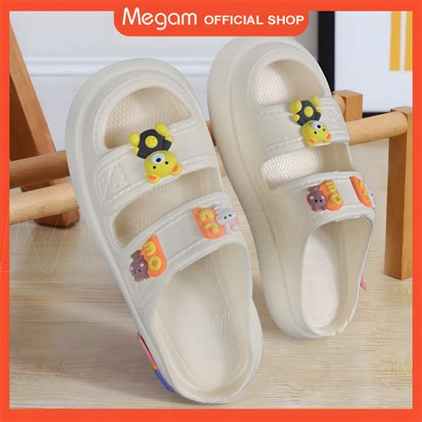 Jual Megam Sandal Jelly Karet Tebal Sandal Wedges Wanita Terbaru Sandal