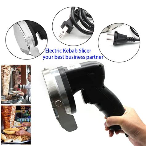 80W Electric Kebab Slicer 1 8mm Kebab Doner Knife Shawarma Cutter