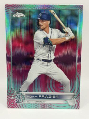 Topps Chrome Adam Frazier Aqua Pink Sonic Pulse Refractor