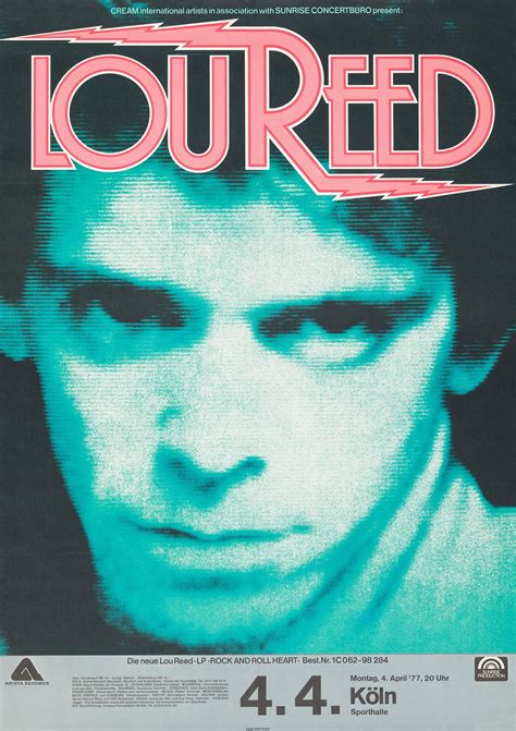 Lou Reed April 4 1977 Köln Sporthalle Cologne Germany Roland