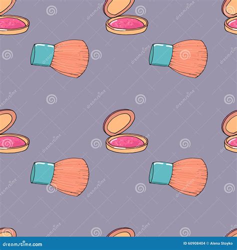 Makeup Seamless Pattern Stock Vector Illustration Of Foundation 60908404