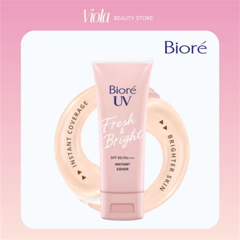 Jual Biore UV Fresh Bright Instant Cover Sunscreen SPF 50 PA 30g