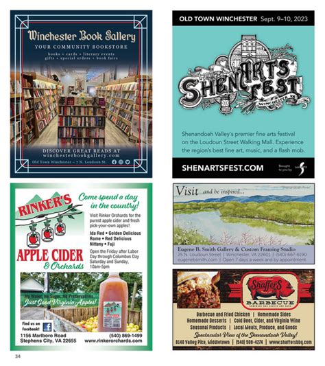 My Publications 2023 2024 Winchester Virginia Visitors Guide Page